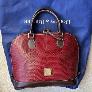 Dooney & Bourke Lizard Leather Zip Zip Satchel